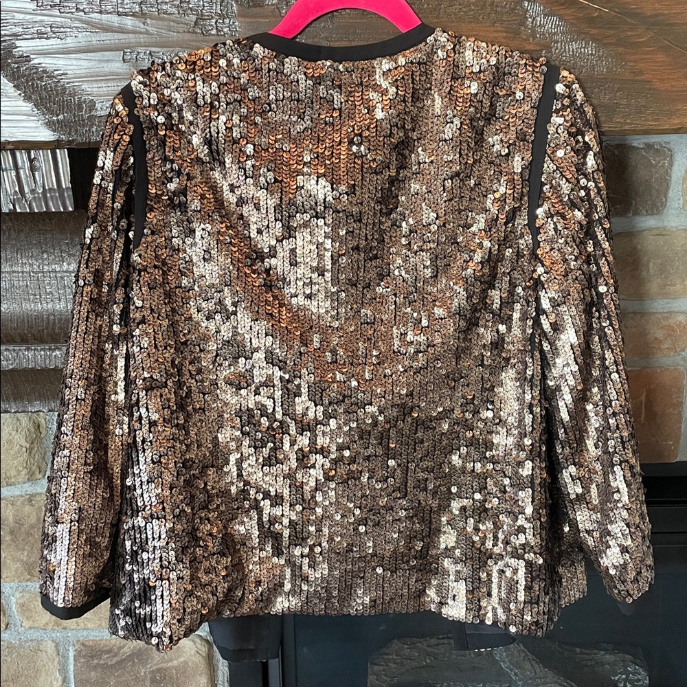 Talbots Gold Sequin Jacket - image 5